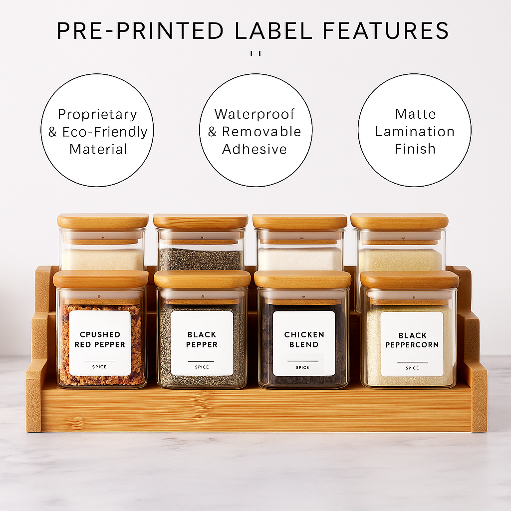 Deluxe Spice Jar Glass Set