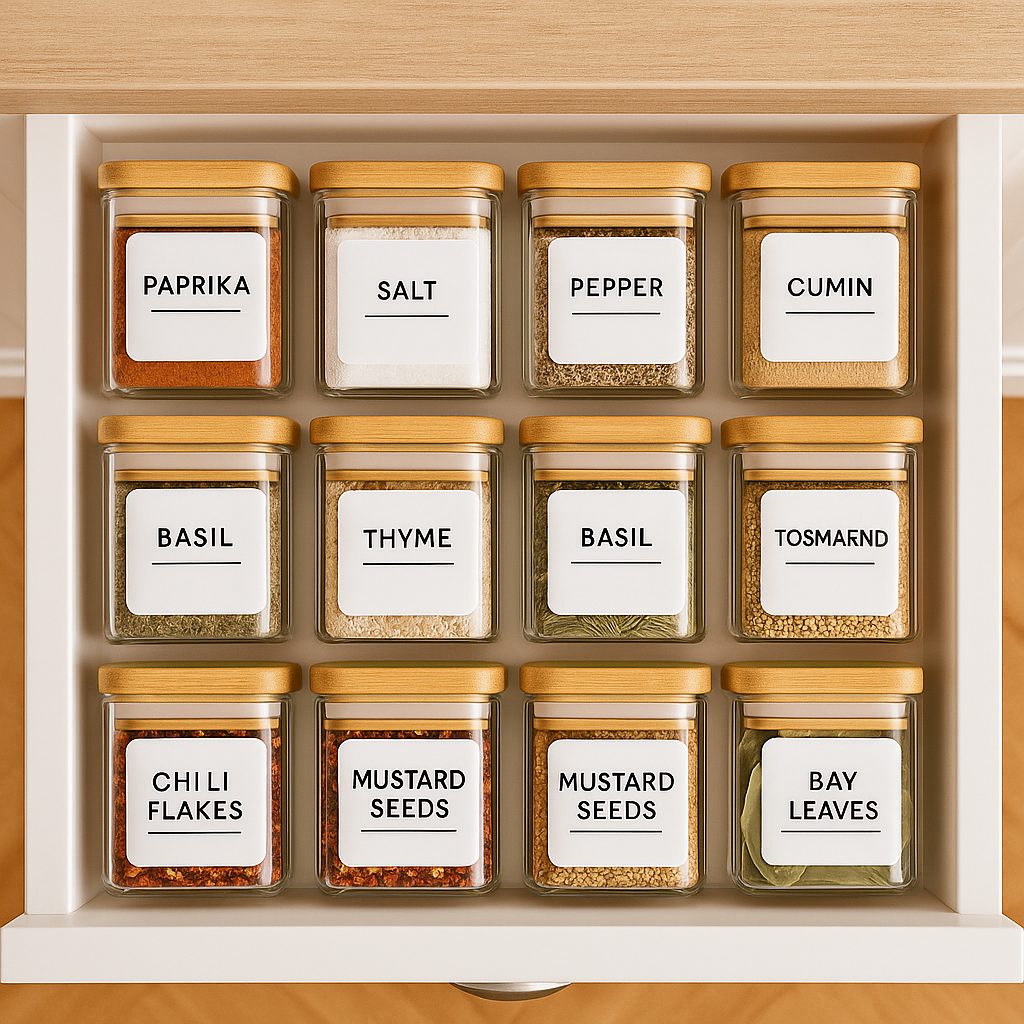 Deluxe Spice Jar Glass Set