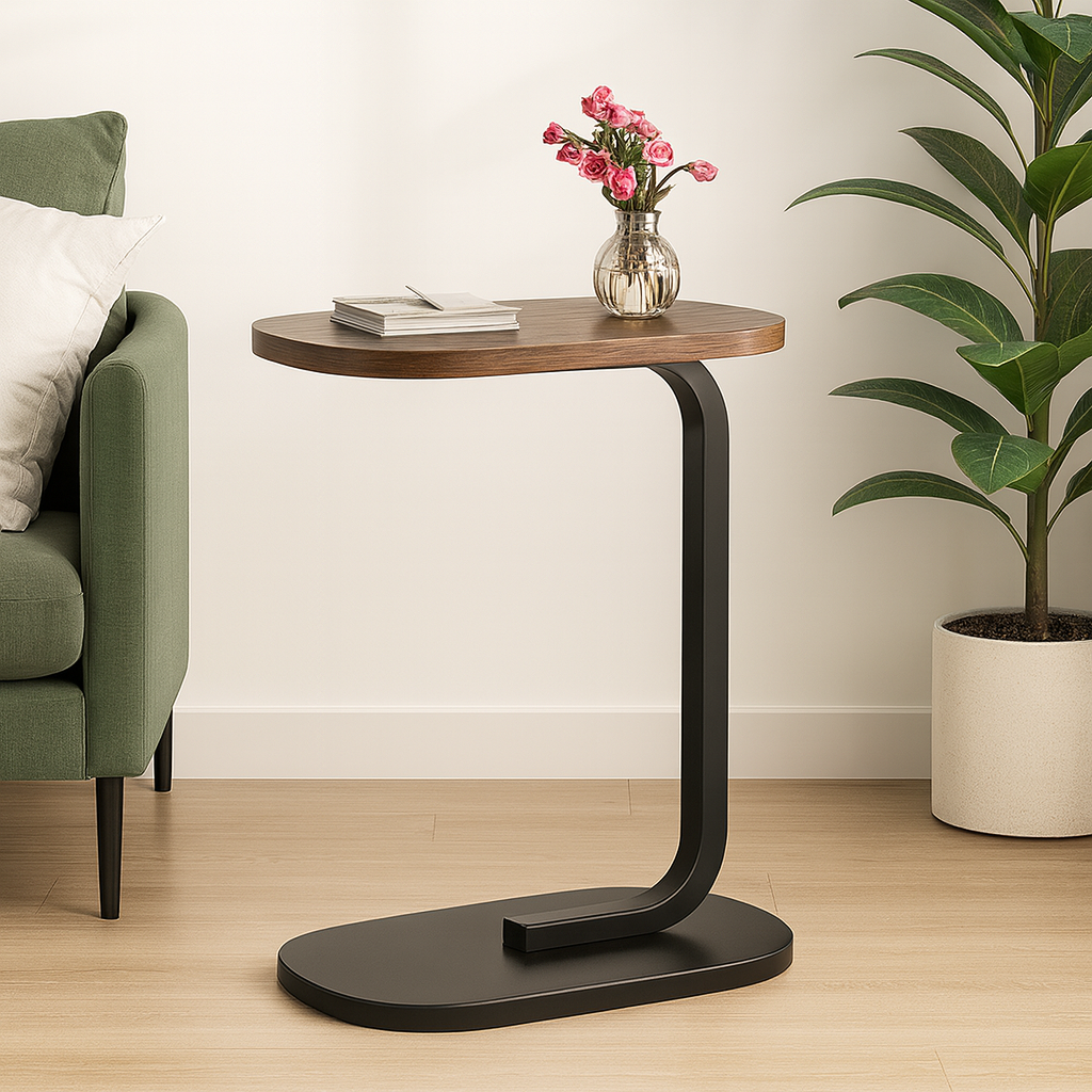 Modern C-Shaped Side Table