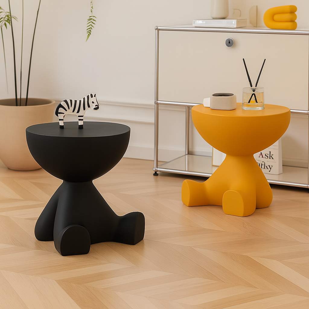 Cartoon Side Table With Storage