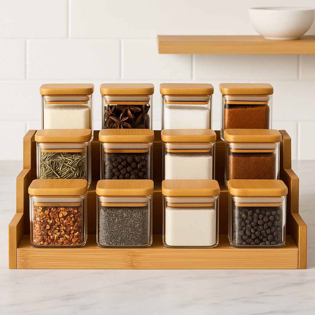 Deluxe Spice Jar Glass Set