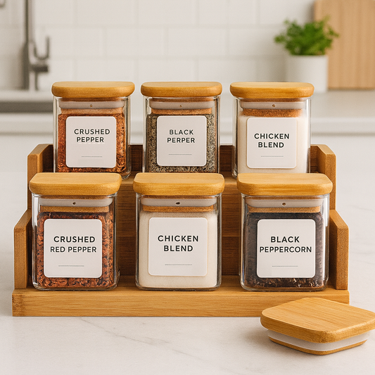 Deluxe Spice Jar Glass Set