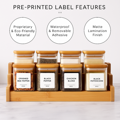 Deluxe Spice Jar Glass Set