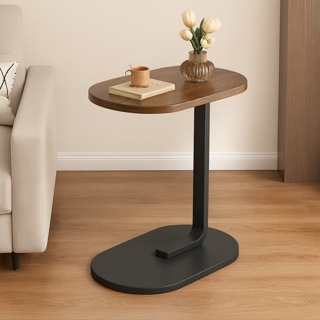 Modern C-Shaped Side Table
