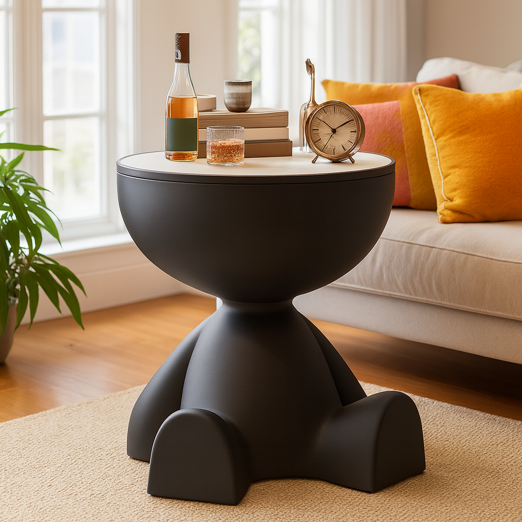 Cartoon Side Table With Storage