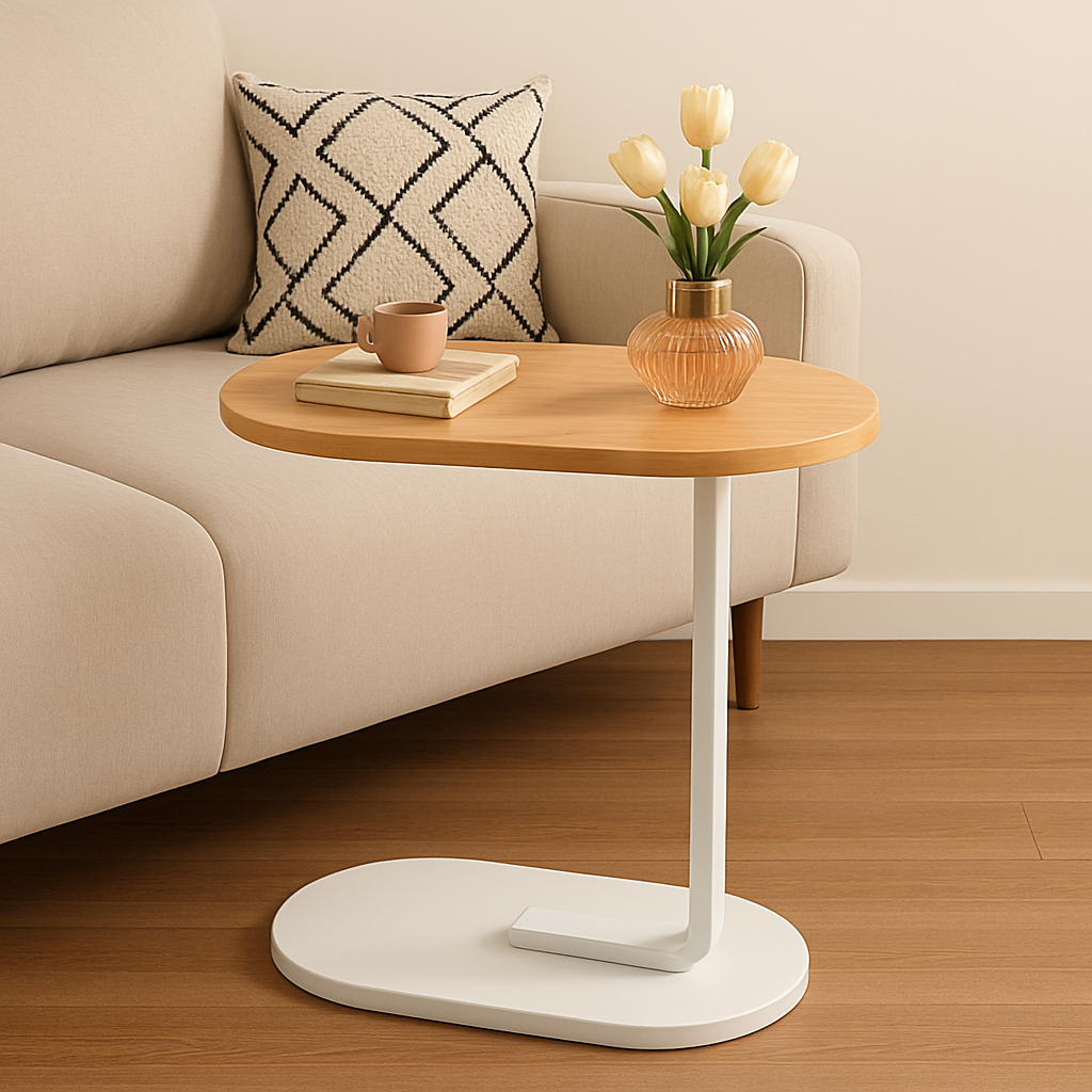 Modern C-Shaped Side Table
