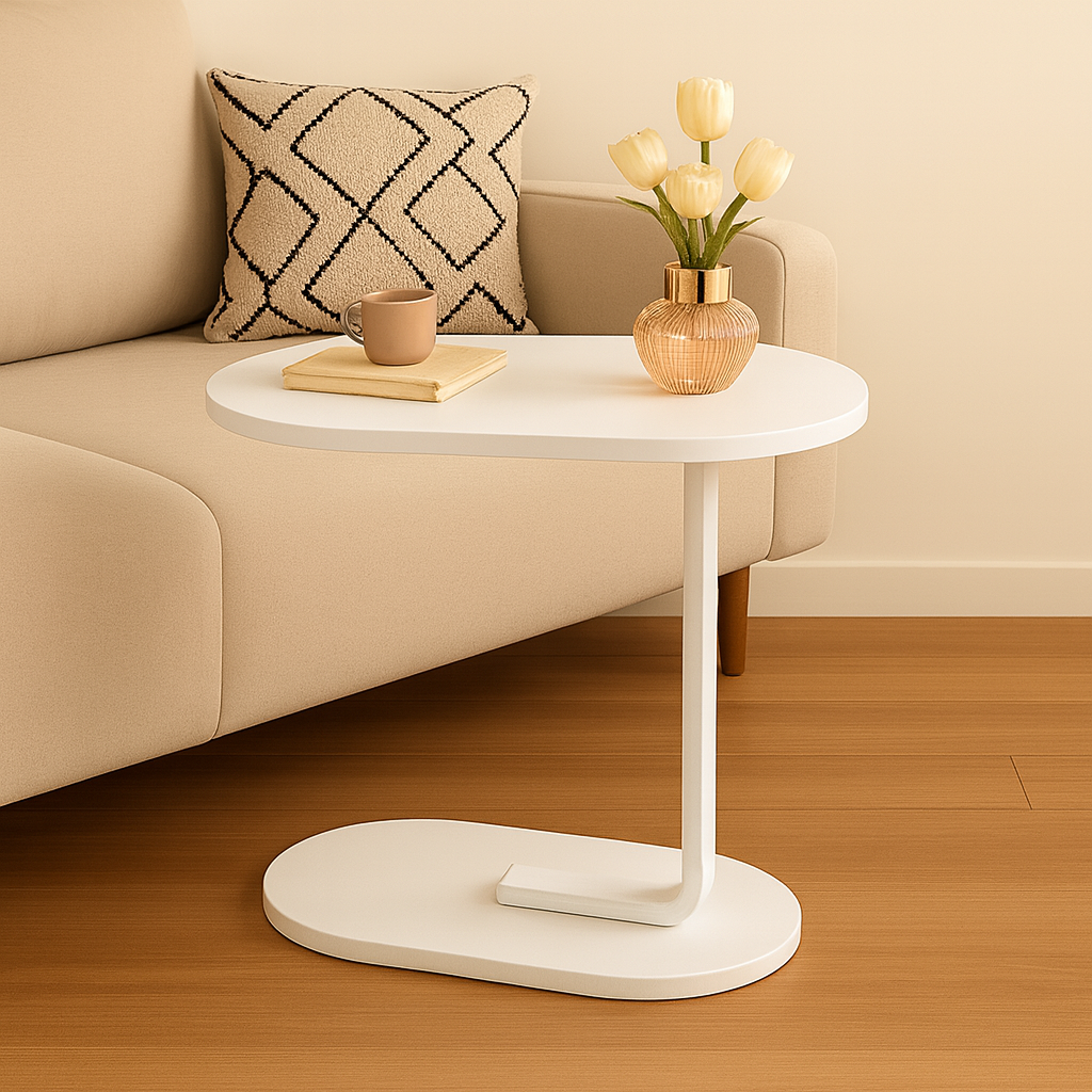 Modern C-Shaped Side Table