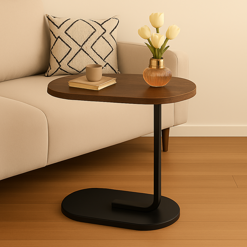 Modern C-Shaped Side Table