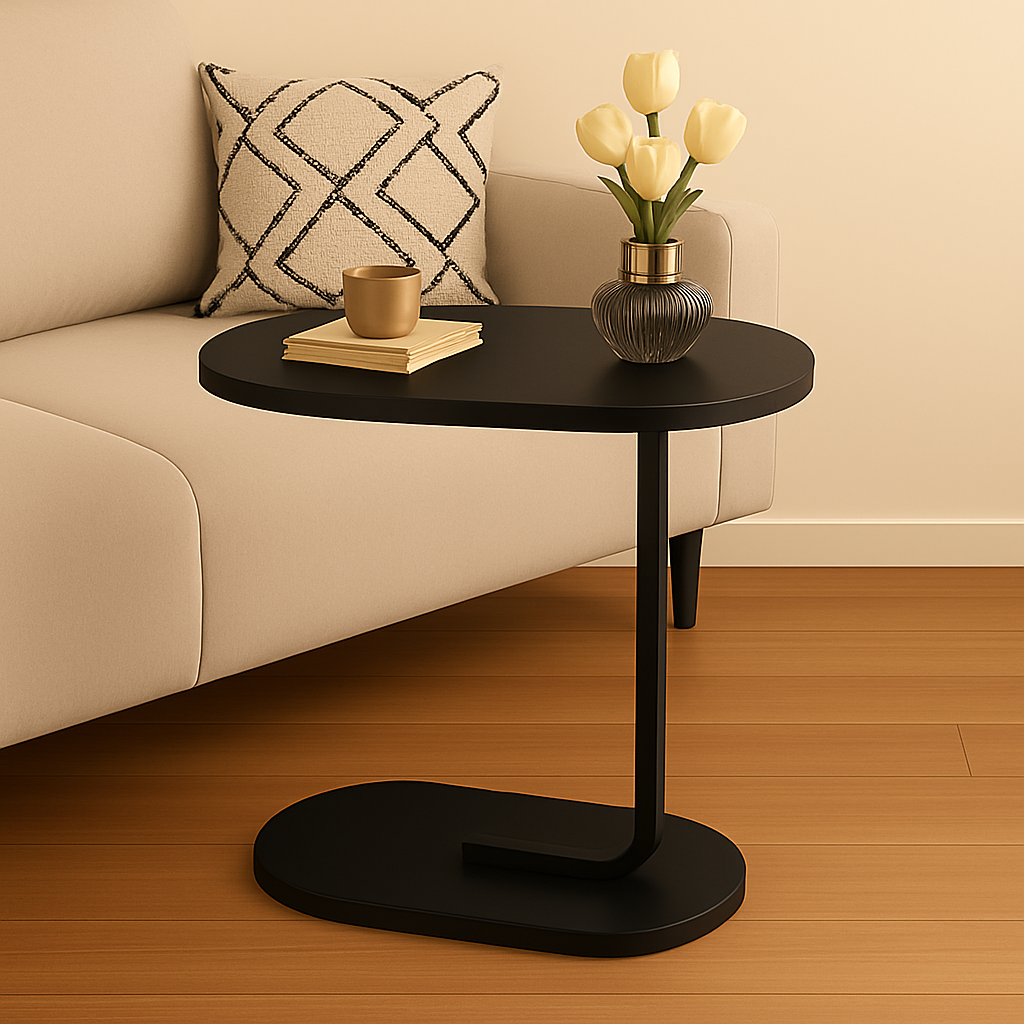 Modern C-Shaped Side Table
