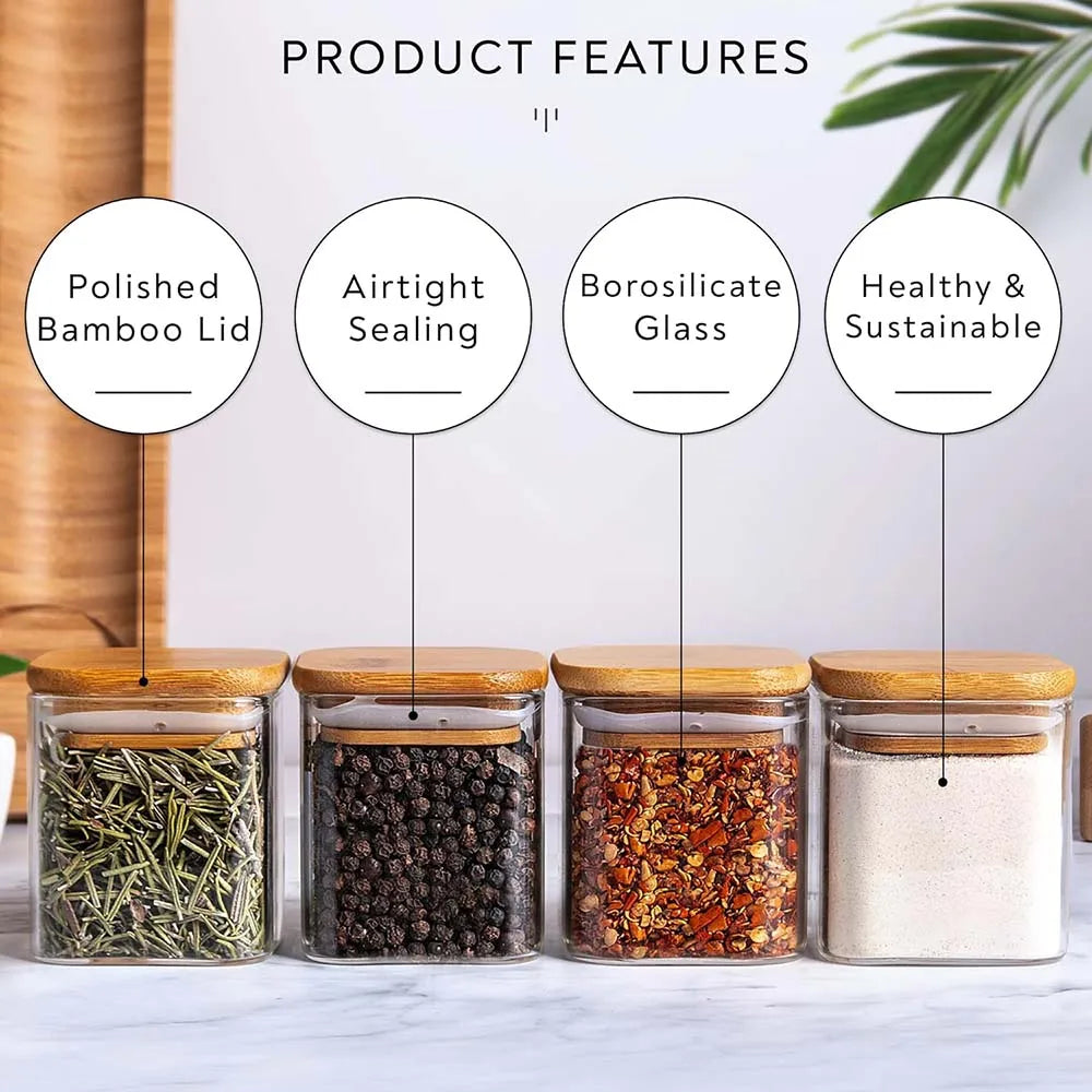 Glass Jars Set With Labels