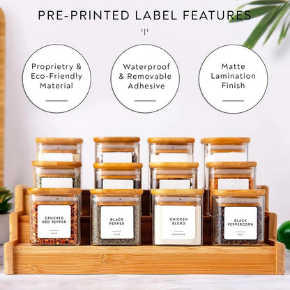 Glass Jars Set With Labels