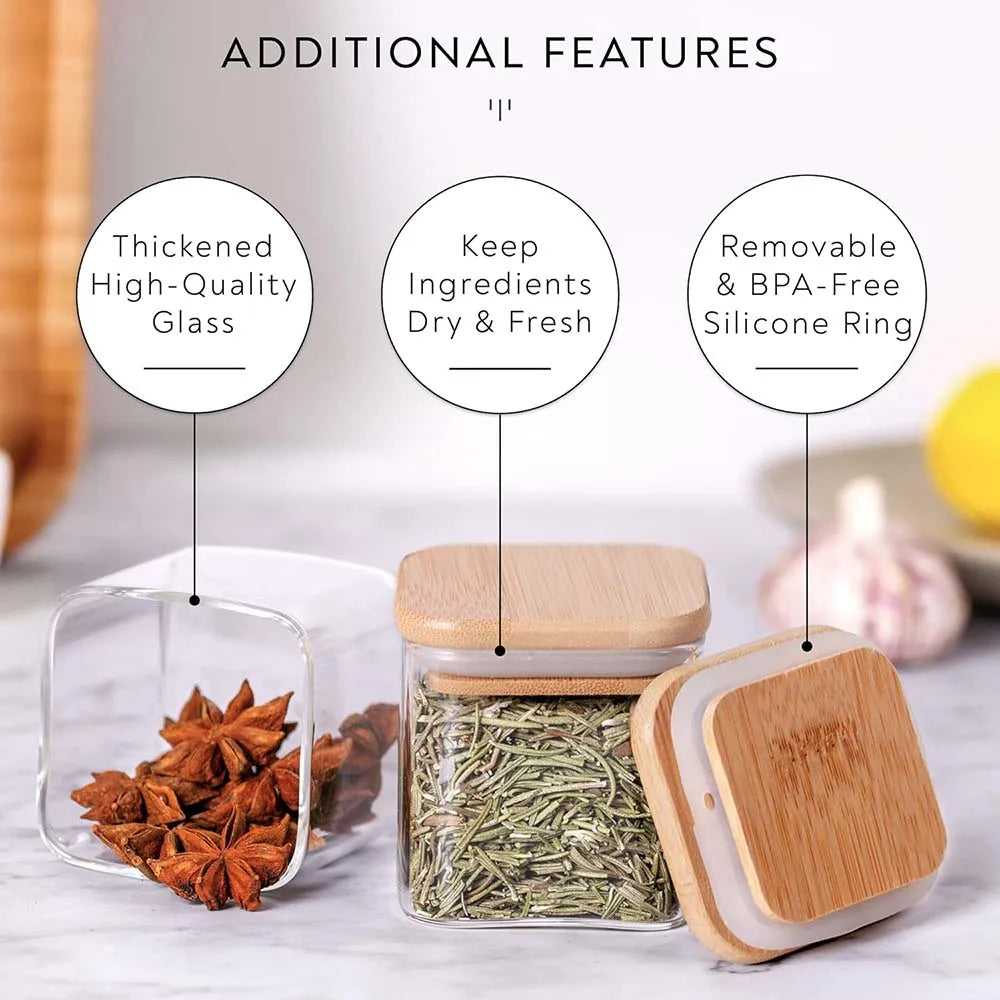 Glass Jars Set With Labels